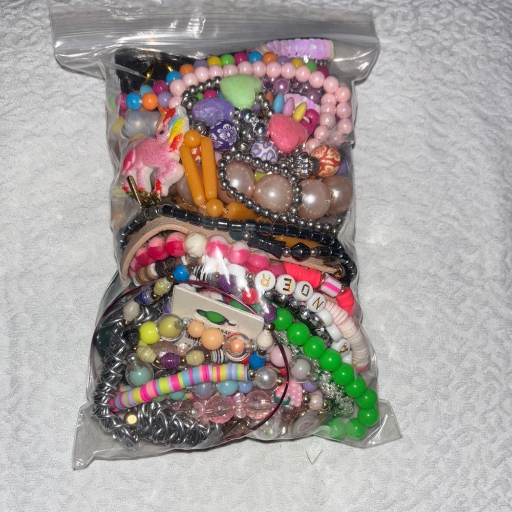 Girls Colorful Beaded Dress Up Jewelry Lot.
